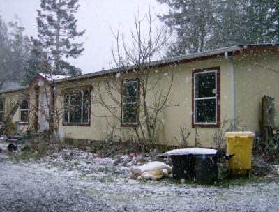 the house in the snow